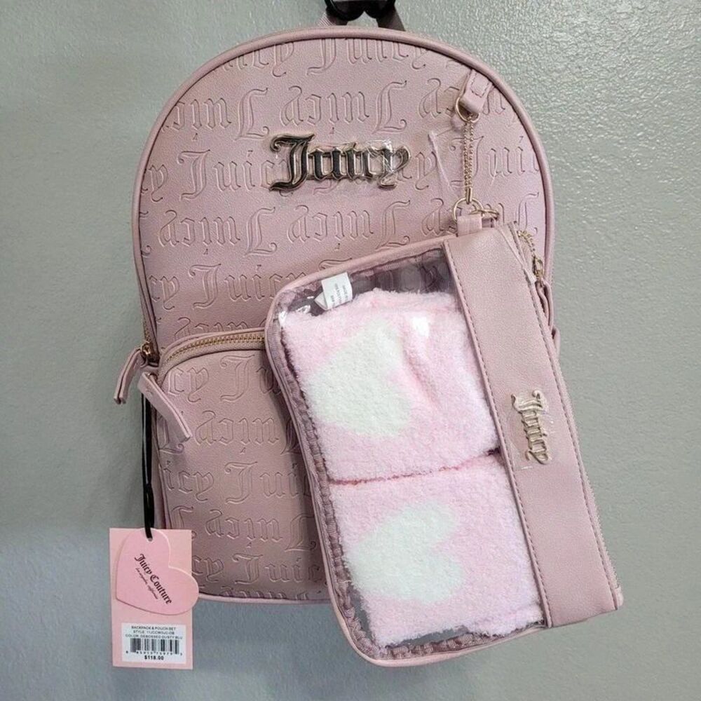 Juicy Couture Backpack With Pouch And Socks